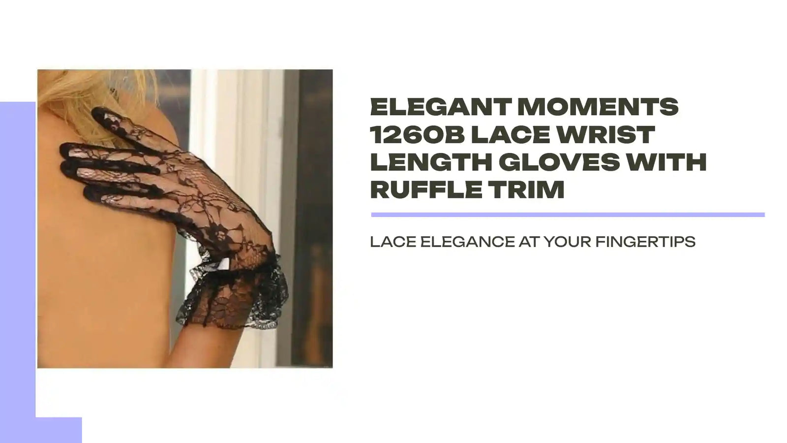 Krajkové rukavice Elegant Moments 1260B s volánky od @Outfy