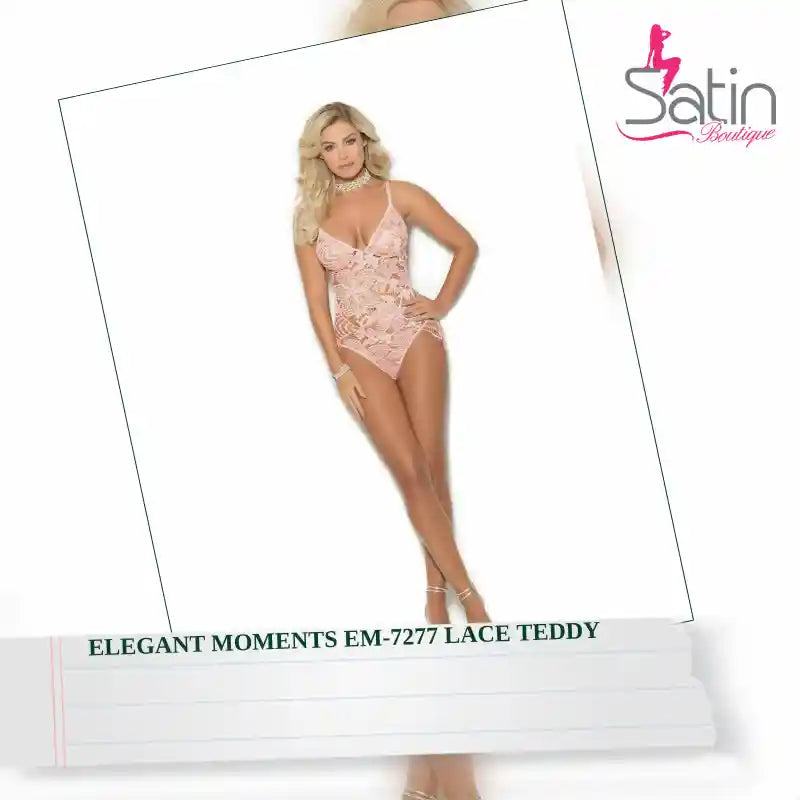 Elegant Moments EM-7277 Lace Teddy by@Outfy