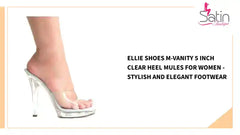 Ellie Shoes M-Vanity 5 Inch Clear Heel Mules for Women - Stylish and Elegant Footwear by@Outfy