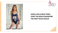 Gisele Lace &amp; Mesh Teddy, Start the seduction before the first touch in Blue by@Outfy