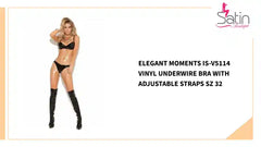 Elegant Moments IS-V5114 Вінілавы бюстгальтар на костачках з рэгуляванымі шлейкамі Sz 32 ад @Outfy