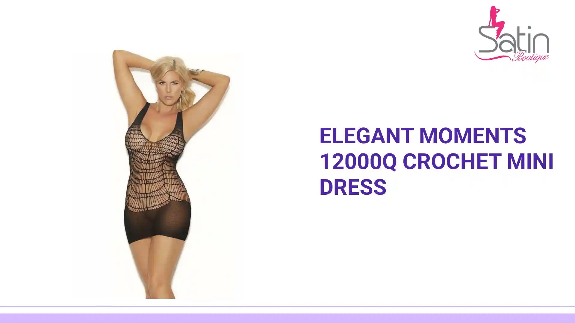 Elegant Moments 12000Q Crochet Mini Dress by@Outfy