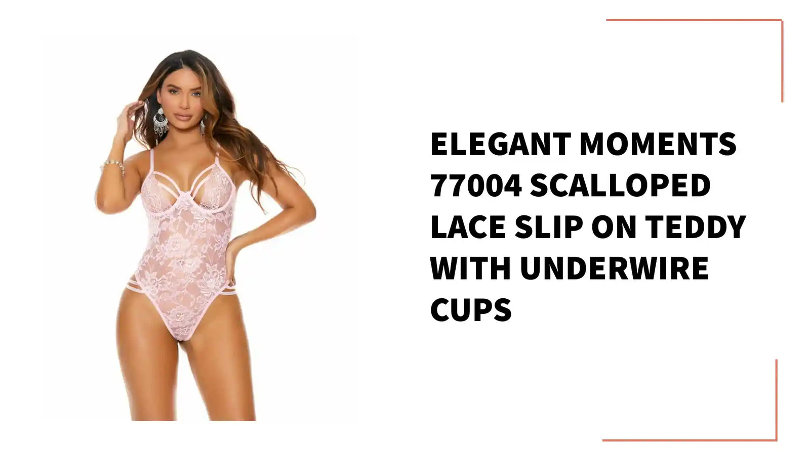 Elegant Moments 77004 Scalloped lace slip on teddy with underwire cups by@Outfy