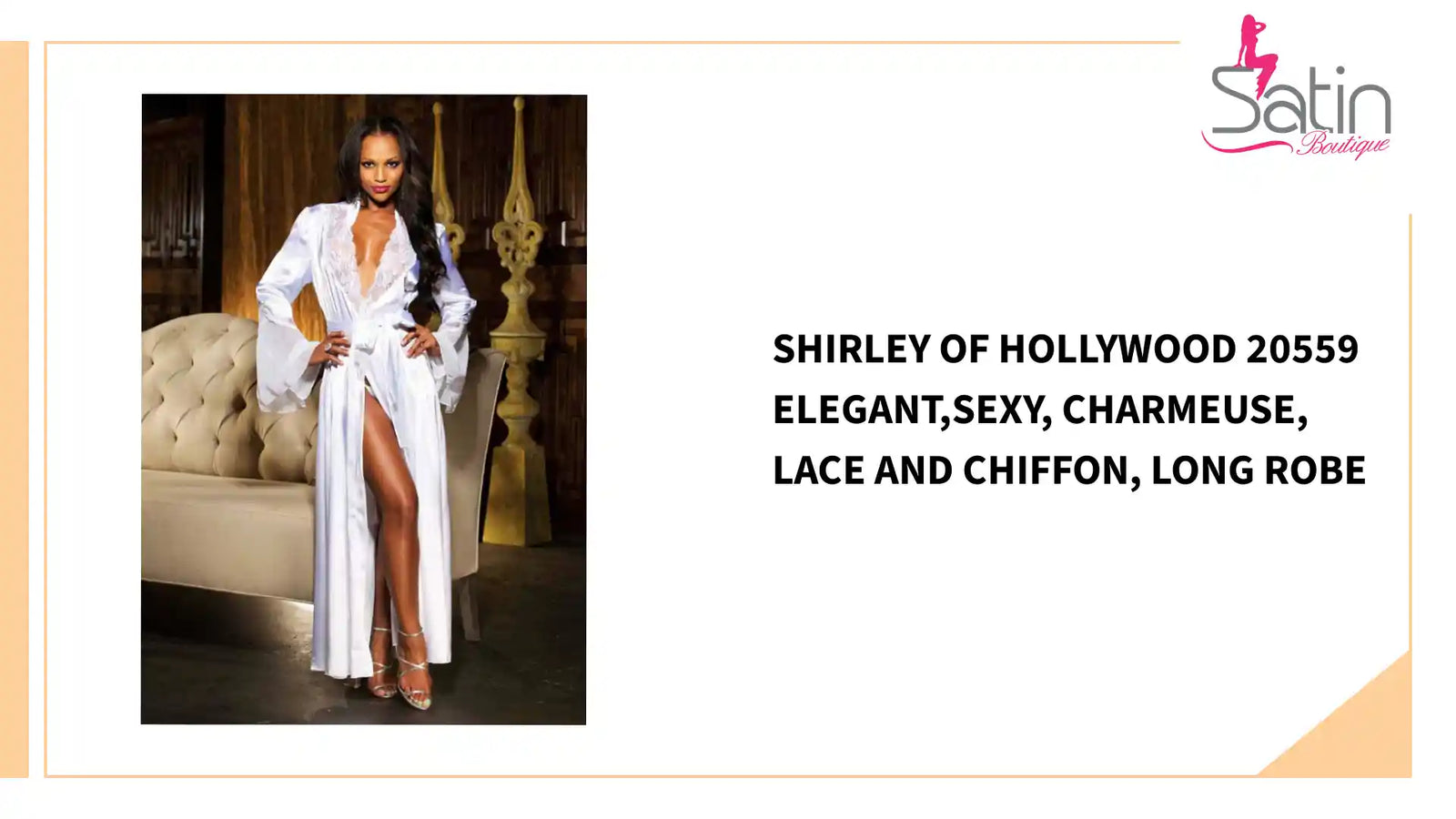 Shirley of Hollywood 20559 ELEGANTNA, SEKSI, ŠARMEUZ, ČIPKA I ŠIFON, DUGA HALJANT od @Outfy