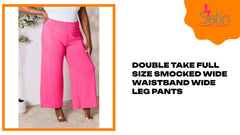 Double Take Full Size Smocked Wide Waistband Wide Leg Pants by@Outfy