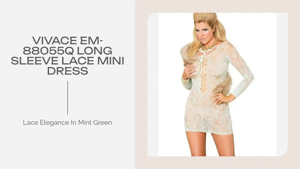 Vivace EM-88055Q Long sleeve lace mini dress by@Outfy