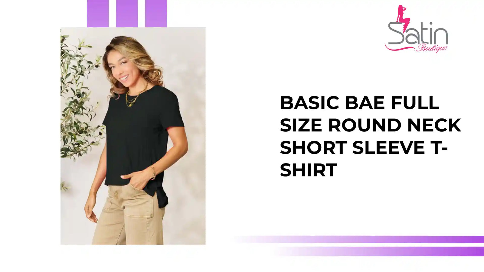 Basic Bae Full Size Round Neck Short Sleeve T-Shirt by@Outfy