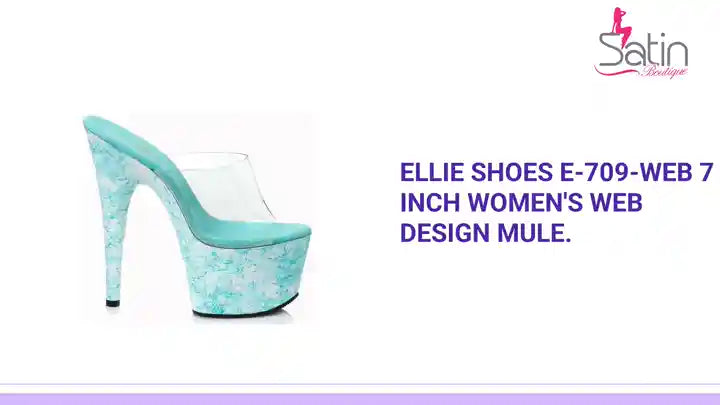 Ellie Shoes E-709-Web 7 Inch Women&#039;s Web Design Mule. by@Outfy