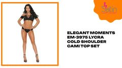 Elegant Moments EM-3975 Lycra Cold Shoulder Cami Top Set by@Outfy