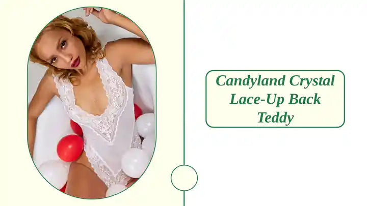 Candyland Crystal Lace-Up Back Teddy by@Outfy