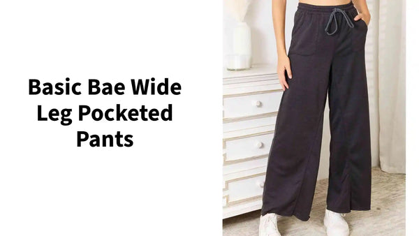 Basic Bae Wide Leg Pocketed Pants by@Outfy