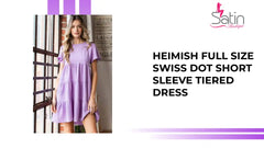 Heimish Full Size Swiss Dot Short Sleeve Tiered Dress by@Outfy