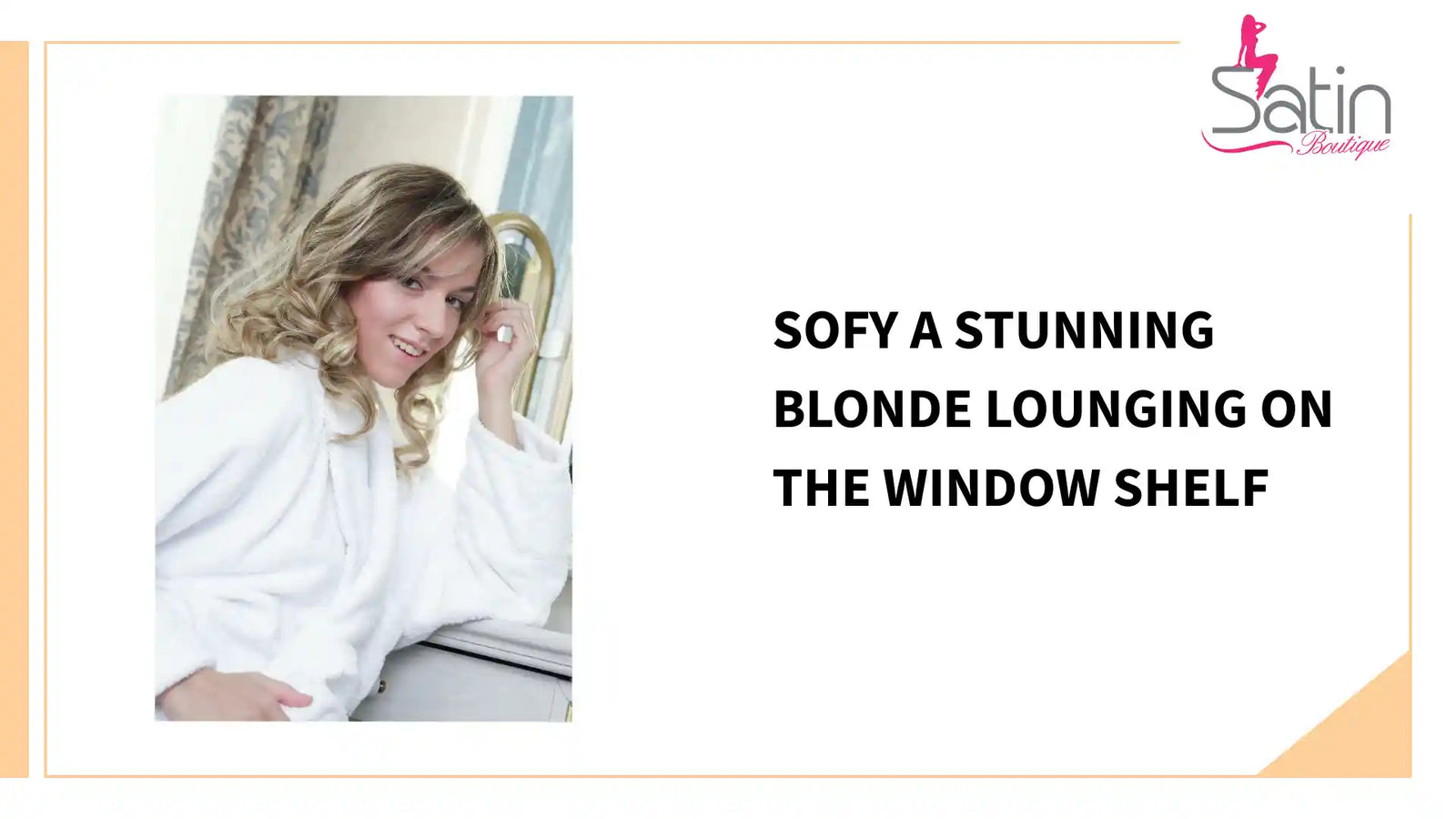 СОФИ Зашеметяваща блондинка, излежаваща се на рафта на прозореца от @Outfy