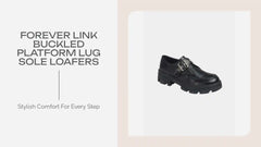 Forever Link Buckled Platform Lug Sole Loafers by@Outfy