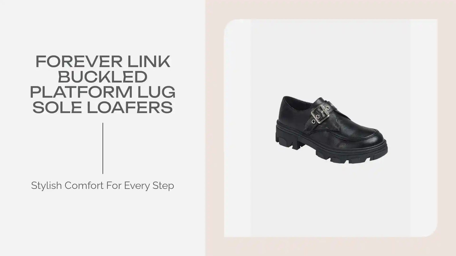 Forever Link Buckled Platform Lug Sole Loafers by@Outfy