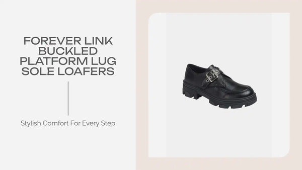 Forever Link Buckled Platform Lug Sole Loafers by@Outfy