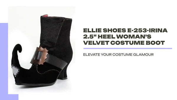 Ellie Shoes E-253-Irina 2.5&quot; Heel Woman&#039;s Velvet Costume Boot by@Outfy