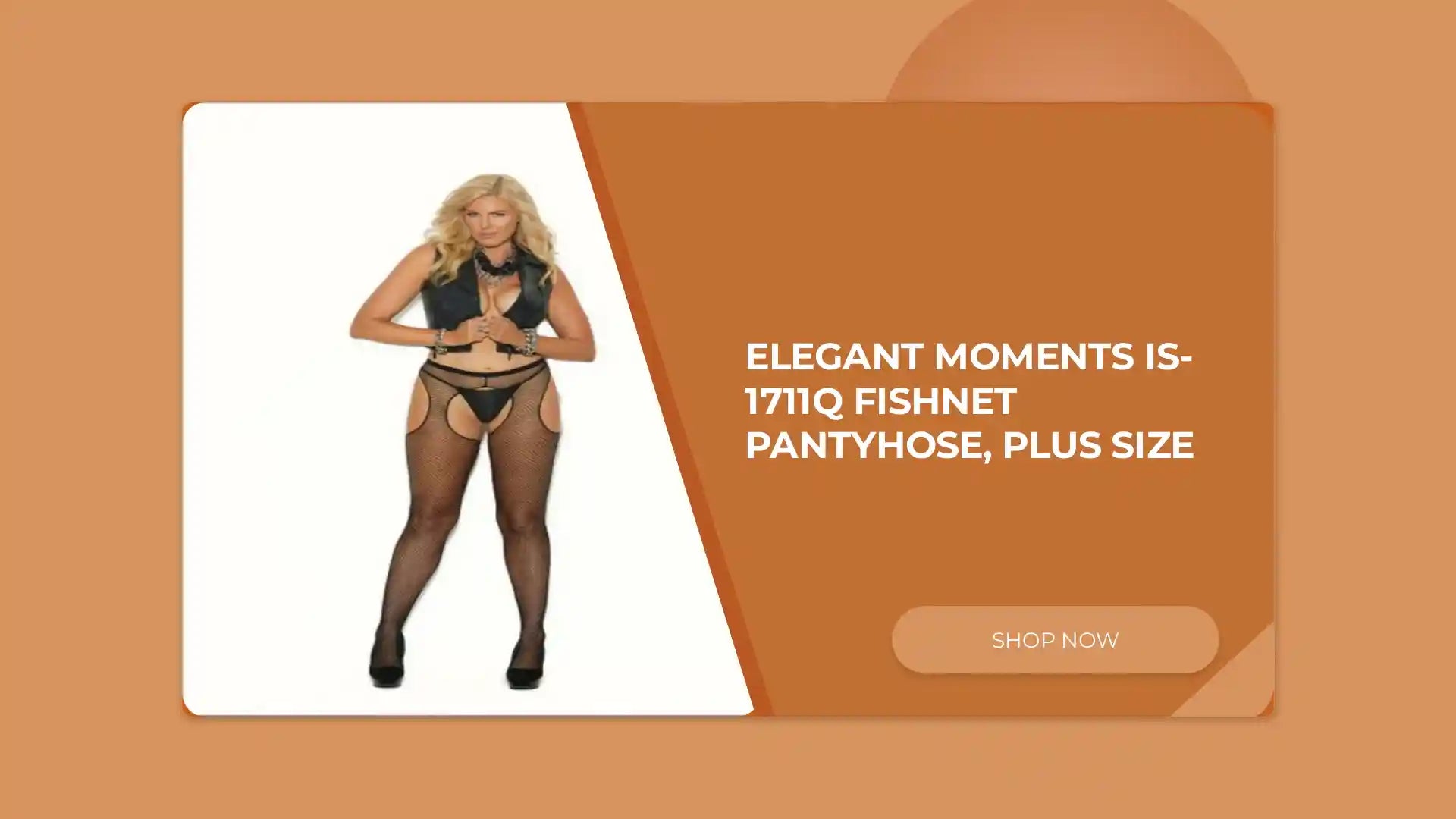 Elegant Moments IS-1711Q Fishnet Pantyhose, Plus size by@Outfy