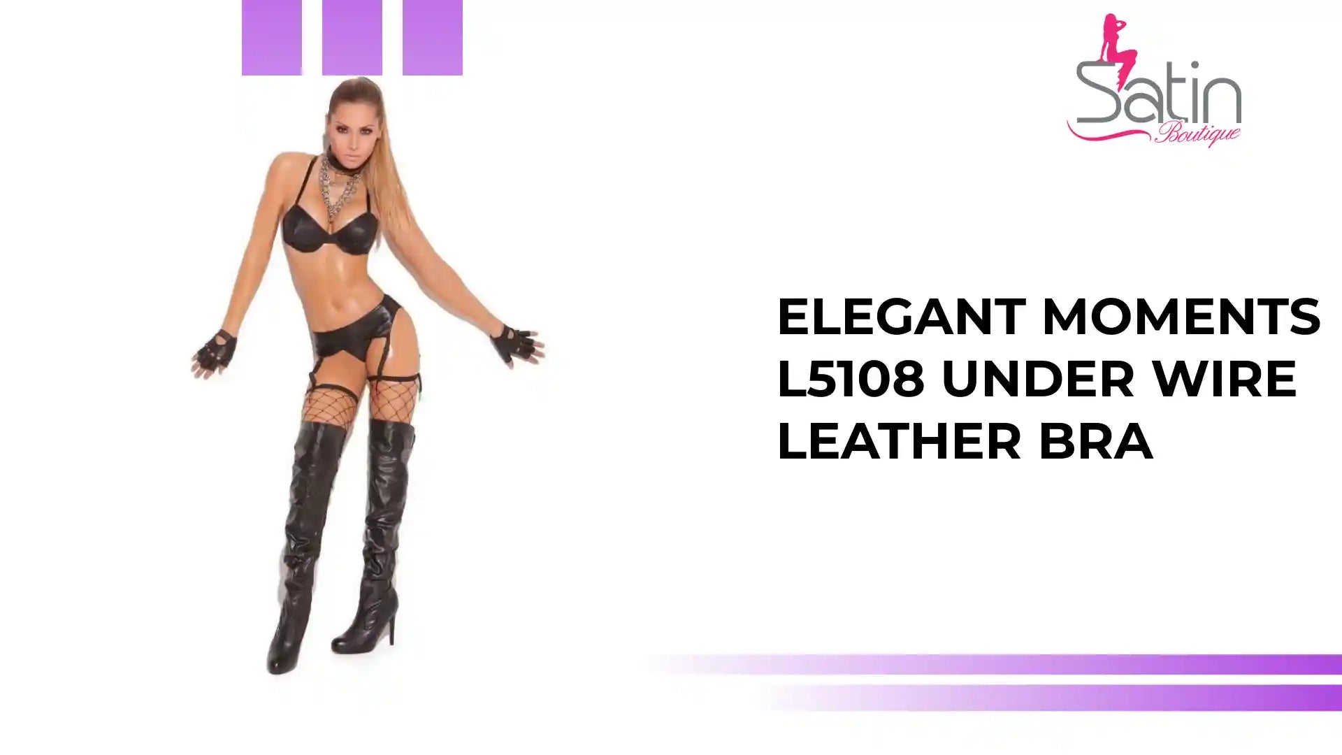 Elegant Moments L5108 Under wire Leather Bra by@Outfy