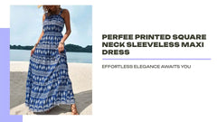Perfee Printed Square Neck Sleeveless Maxi Dress by@Outfy