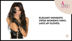 Elegant Moments V9755 Women's Vinyl lace up gloves. by@Outfy