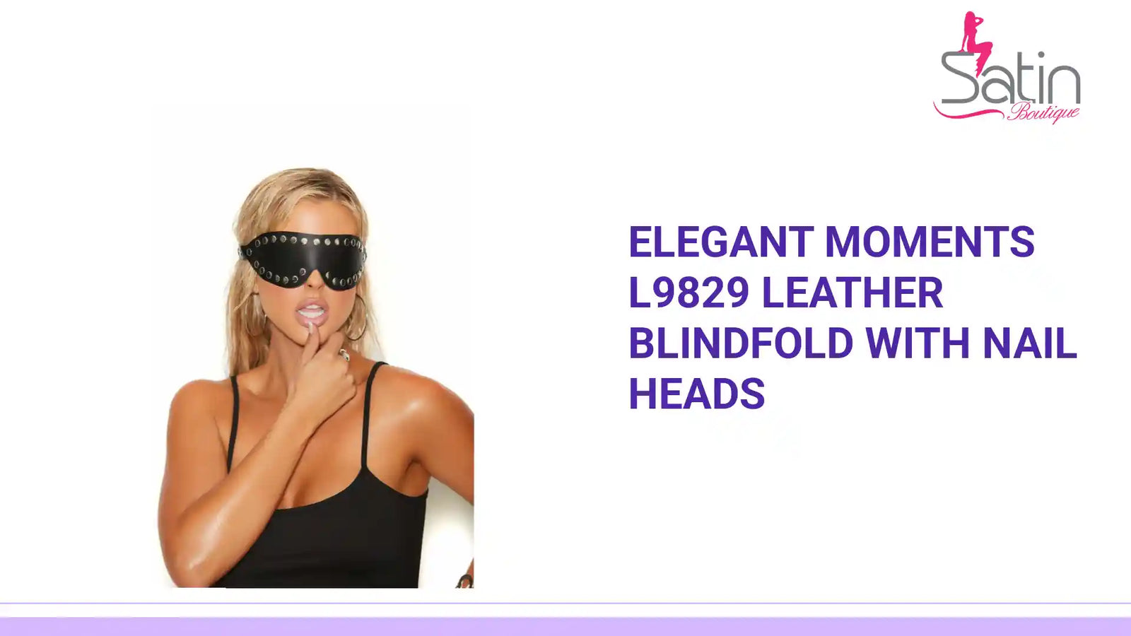 Elegant Moments L9829 Leather blindfold with nail heads by@Outfy
