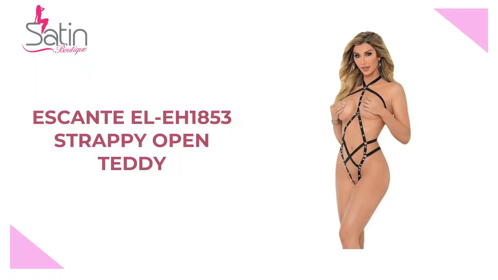 Escante EL-EH1853 Strappy Open Teddy by@Outfy