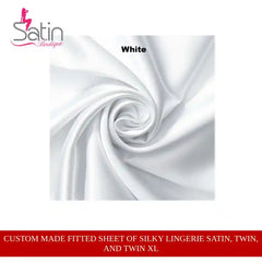 Custom made FITTED SHEET of Silky Lingerie Satin, Twin, and Twin XL by@Outfy