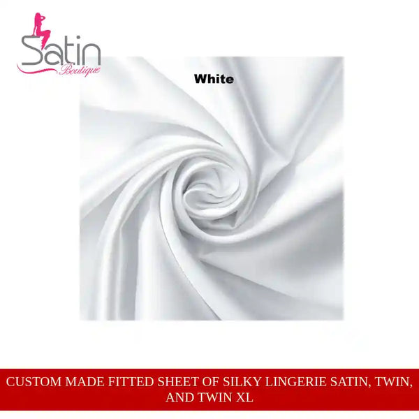 Custom made FITTED SHEET of Silky Lingerie Satin, Twin, and Twin XL by@Outfy