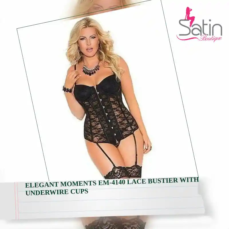 Elegant Moments EM-4140 Lace bustier with underwire cups by@Outfy