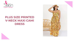 Plus Size Printed V-Neck Maxi Cami Dress by@Outfy
