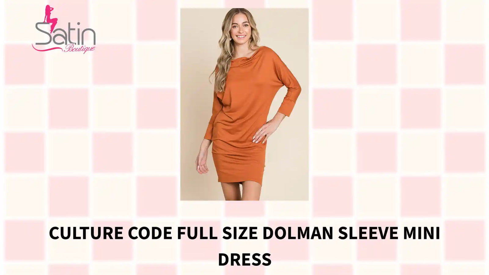 Culture Code Full Size Dolman Sleeve Mini Dress by@Outfy