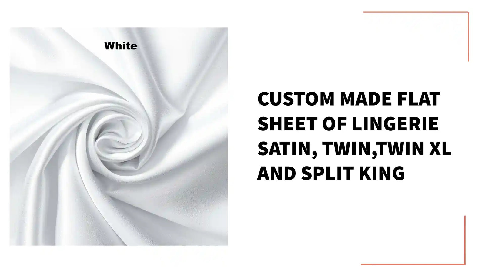 Custom made FLAT SHEET of Lingerie Satin, Twin,Twin XL and Split King by@Outfy