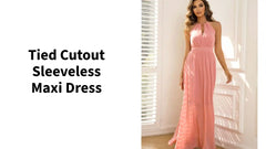 Tied Cutout Sleeveless Maxi Dress by@Outfy