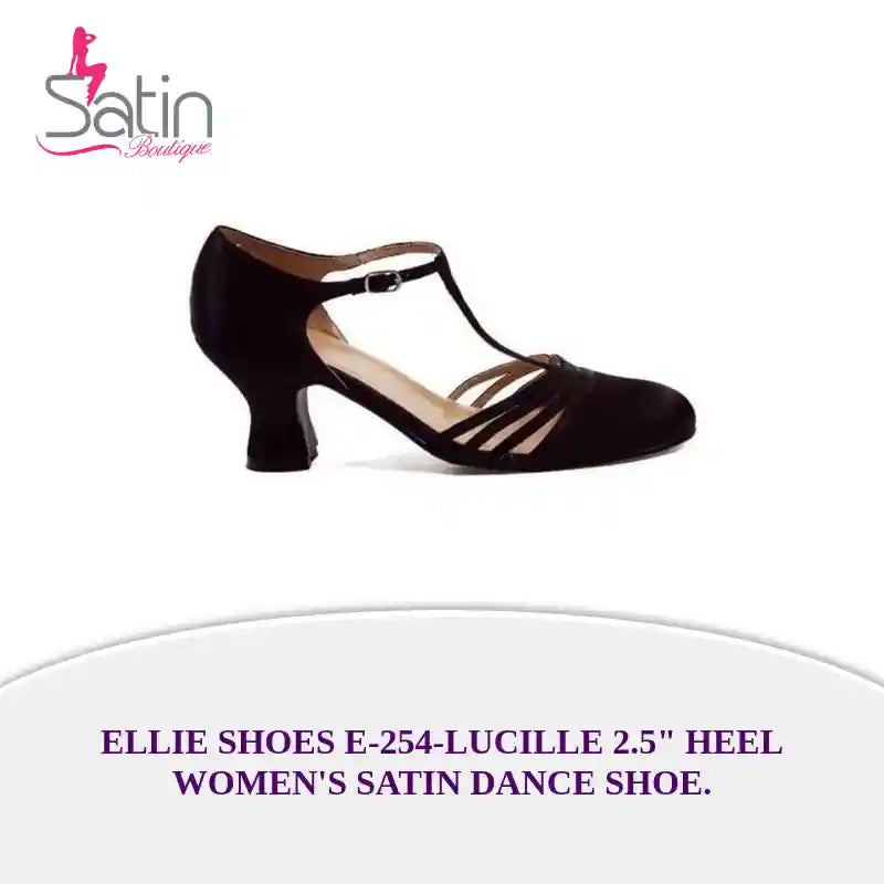 Ellie Shoes E-254-Lucille 2.5&quot; Heel Women&#039;s Satin Dance Shoe. by@Outfy