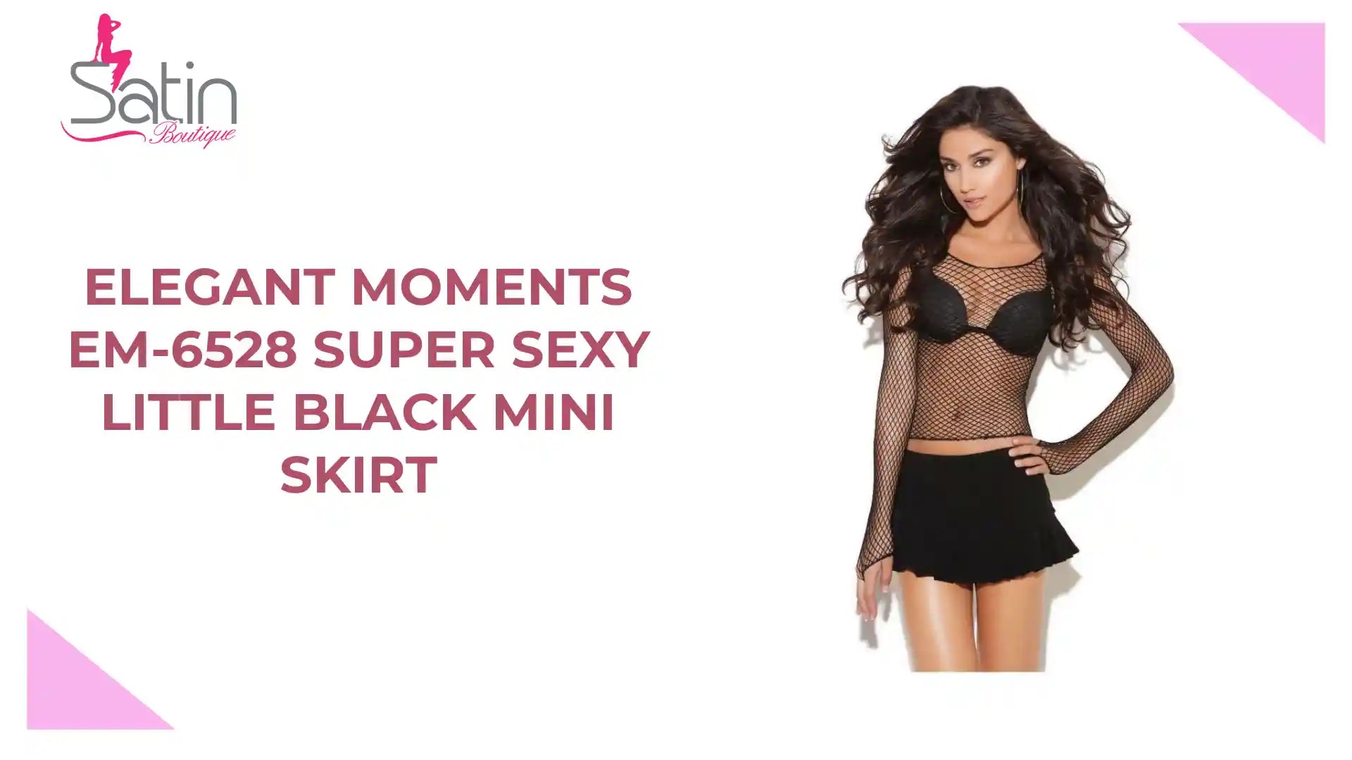 Elegant Moments EM-6528 Super Sexy Little Black Mini Skirt by@Outfy