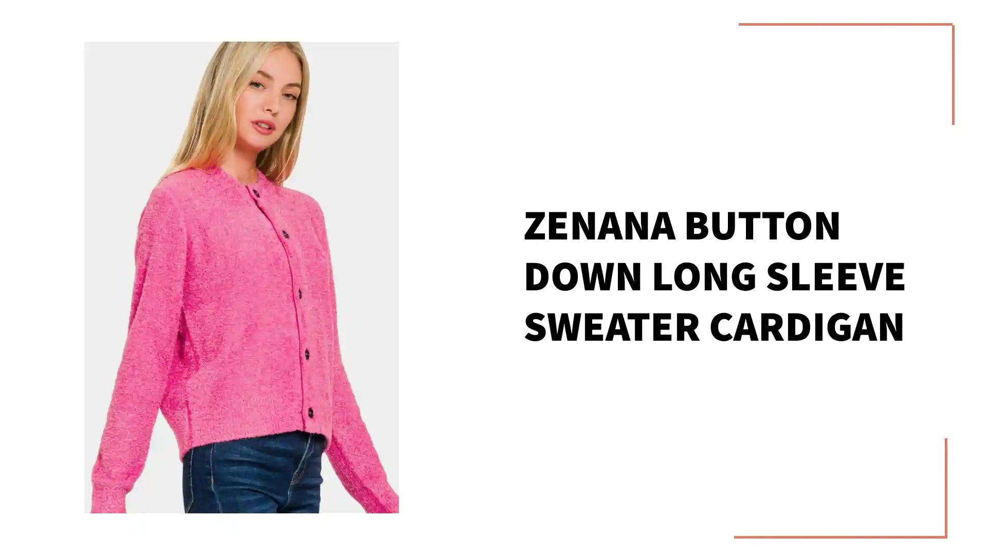 Zenana Button Down Long Sleeve Sweater Cardigan by@Outfy