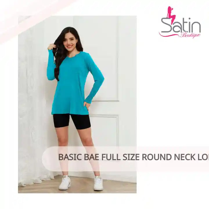 Basic Bae Full Size Round Neck Long Sleeve Top by@Outfy