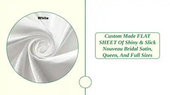 ملاءة مسطحة مصنوعة خصيصًا من الساتان العرائسي اللامع والأنيق، بمقاسات كوين وكاملة من Outfy