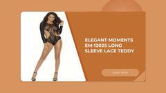 Elegant Moments EM-12025 Long Sleeve Lace Teddy by@Outfy