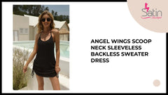 Angel Wings Scoop Neck Sleeveless Backless Sweater Dress by@Outfy