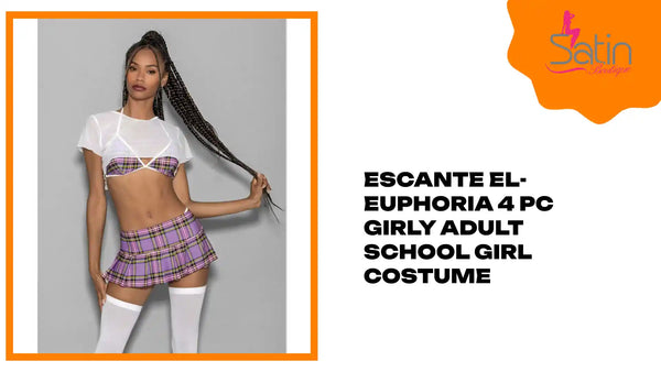 Escante EL-Euphoria 4 pc Girly Adult School Girl Costume by@Outfy