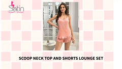 Scoop Neck Top and Shorts Lounge Set by@Outfy