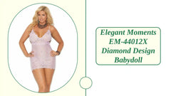 Elegant Moments EM-44012X Diamond Design Babydoll by@Outfy