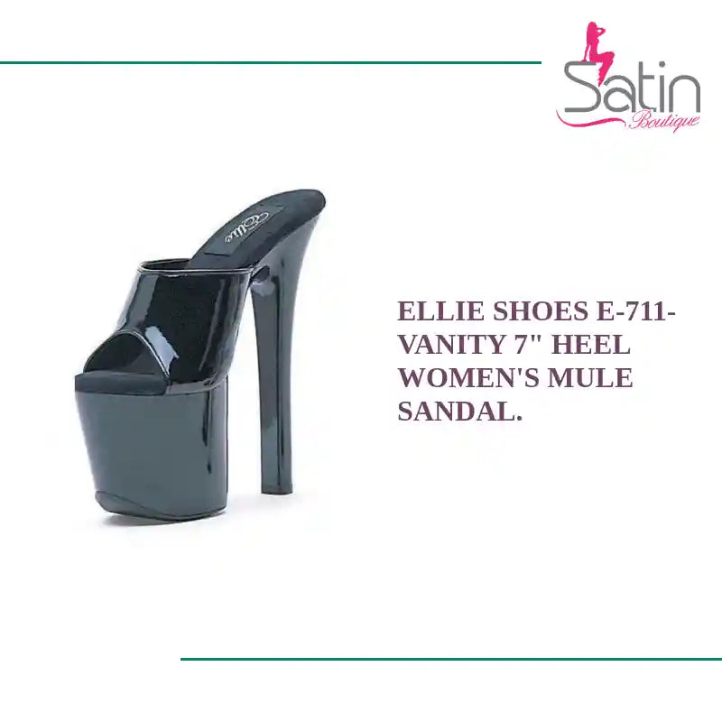 Ellie Shoes E-711-Vanity 7&quot; Heel Women&#039;s Mule Sandal. by@Outfy