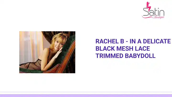 RACHEL B - U nježnoj crnoj mrežastoj babydoll s čipkom od @Outfy