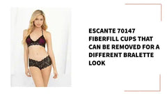 أكواب Escante 70147 المصنوعة من الألياف والتي يمكن إزالتها للحصول على مظهر حمالة صدر مختلفة من Outfy