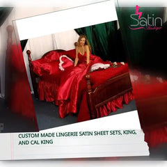 Custom Made Lingerie Satin Sheet Sets, King, and Cal King by@Outfy