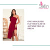 One-Shoulder Flutter Sleeve Asymmetrical Dress by@Outfy