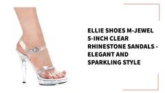 Ellie Shoes M-Jewel 5-Inch Clear Rhinestone Sandals - Elegant and Sparkling Style by@Outfy